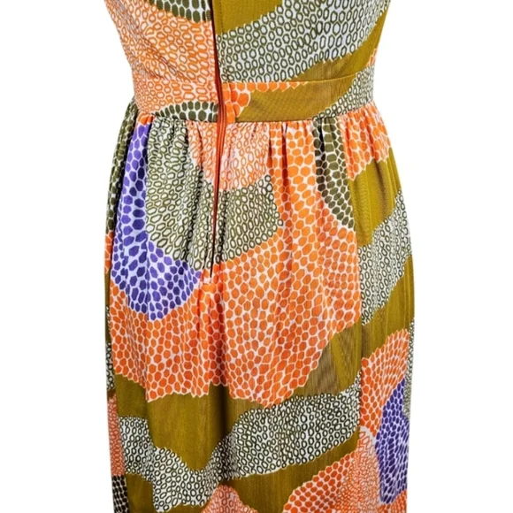 Vintage 1960s Halter Maxi Dress Else Smith For Dalani 6 Retro Boho Psychedelic - Picture 12 of 16